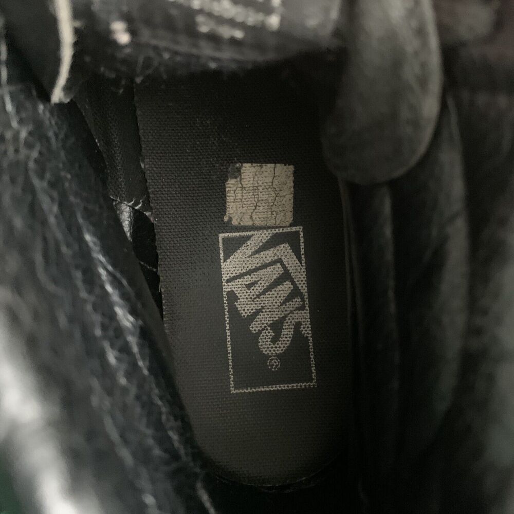 Vans Sk8-Hi Reissue Skate Shoes Black Big Large Logo Mens Sz 7.5 Women Sz 9 - Picture 2 of 10
